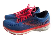 Brooks Ghost 13 Shoes Womens Athletic Blue Coral Gym Running Sneakers Size 7