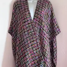 Chicos Shawl Wrap Women Tapestry Boho One Size Multicolor