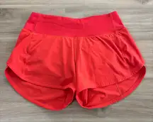 Lululemon Speed Up Short Long 4" Carnation Red Women Size 4