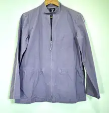 Eileen‎ Fisher Lavender Mock Neck Cotton Blend Lightweight Jacket Size S