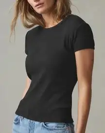 American Giant Classic Black Crew Neck T Shirt Made in USA Size XS