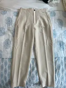 ZARA ecru / cream work trouser pants