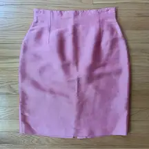 Oscar De La Renta Metalic Peony Pink Skirt Size 8