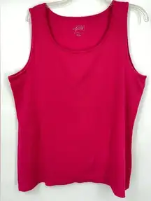 Style‎ & co Hot Pink Ribbed Tank Top, Size 2X