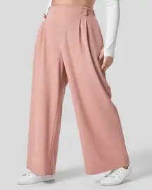 Flex™ High Waisted Plicated Side Pocket Wide Leg Waffle plus size pants