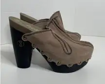 Flogg DIana Womens Suede Platform Clog Size 6.5