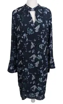 Vanessa Williams Navy Floral Dress NWT Size Small Blue wedding guest dress