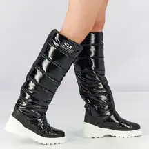 Sam Edelman Camora Waterproof Puffer Tall Black Boots