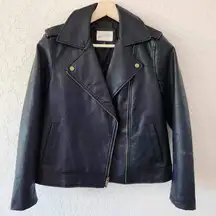 Universal Thread Black Faux Leather Jacket Size Small