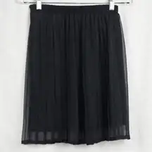 Tracy Evans Vintage USA Made Elastic Waist Pleated Sheer Skirt w/ Slip  Medium