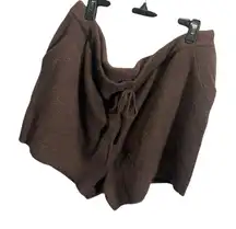 Auden Sweater Knit Brown Drawstring Shorts Women’s Casual Lightweight  2XL