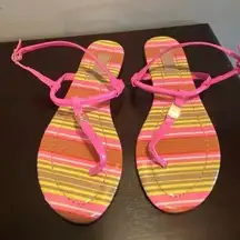Mad LOVE brightly colored strappy sandals size 8