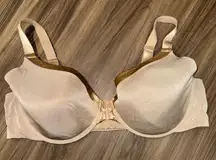 Vanity Fair Full Coverage Bra front clasp Smoothing Back Support Beige‎ Bra 40D