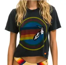 Aviator nation black tee