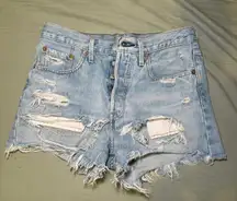 Levi's Women’s 501 Button Fly Denim Jeans High-Waisted Festival Coachella Shorts Trendy