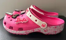 Crocs Barbie Classic Clog Pink Womens M6 W8 Limited Edition Jibbitz NWT