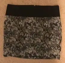 Guess  animal print snake skin print mini skirt