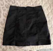 Free People Black Denim Skirt