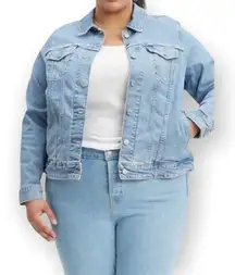 LEVI’S Women’s Denim Trucker Jacket Sun Baked Blue Size 3X NEW