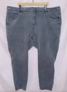 Lane Bryant gray wash denim ultimate stretch high rise skinny jeans size 28