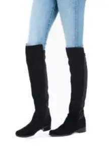 Blondo Eden Over the Knee Waterproof Stretch Boot Black Suede B4565 Size 8M