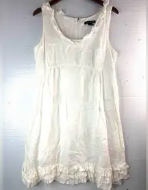 Saint Tropez West 12 Linen Sleeveless Empire Waist Mini Dress