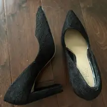 jewel badgley mischka rumor lace pointed toe pumps heels size 8