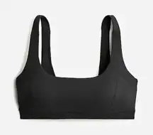 J.Crew CloudStretch scoopneck sports bra Black NWT XS