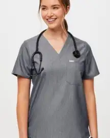 Figs Catarina One-Pocket Scrub Top Graphite Gray grey M