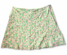 Zara Green/Pink Floral Skirt M