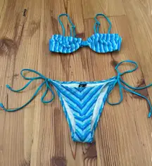 Triangl Bikini Set Mala Sour Stripe Blue