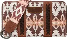 Wallet Purse for Women Western Aztec Clutch Wristlet Wallet with Credit Card Holder