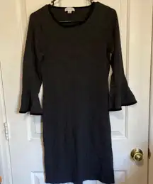 Calvin Klein Gray lightweight sweater Dress with Bell Sleeves