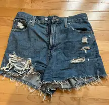 Levi’s High-Waisted Denim Jeans Mom Shorts 