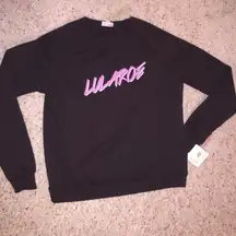 NWT Lularoe black vintage logo crewneck sweatshirt! Pink writing