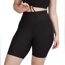 Lululemon Base Pace 8” High Rise Black Ribbed Shorts 4