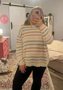 Rainbow Cream Sweater