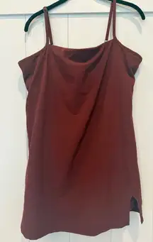 Gilly Hicks Shelf Bra‎ Tank Top Burgundy Built In Support Adjustable Straps