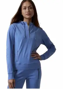 Athleta Periwinkle Blue Venice Moto Hoodie Jacket size XS