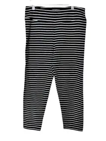 J.Crew Womens Black and White Print  Cropped Leggings Sz M  New with tag