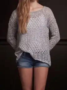 ✨ Hollister Open Knit Crew Neck Glitter sweater✨