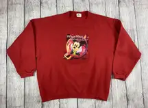 Vintage Disney World Christmas Sweatshirt Mickey‎ Mouse size XL USA Made
