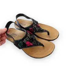 Kalso Earth Shoes Sandals Women’s‎ Size 6B Orthoheel Stone Beads Cork Sole March