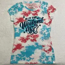 Junior Womens Tie Dye It The Weekend Yet?