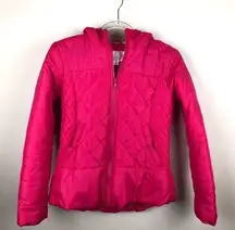 Xhilaration Pink Quilted Puffer Jacket Small Puffy