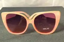 UNBRANDED 100% UV PROTECTION SOFT PEACH SUNGLASSES VERY GOOD CLEAN CONDITION