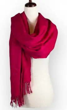 Vintage Talbots 100% Cashmere Red Oversized Scarf