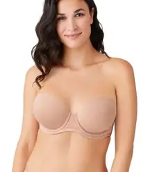 B44 - Wacoal Size 34DDD  854119 Red Carpet Strapless/add straps Underwire Bra