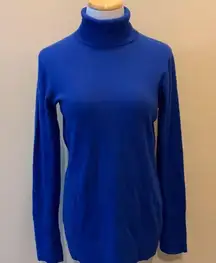 Nordstrom Collection Cashmere Sweater Blue Turtleneck M