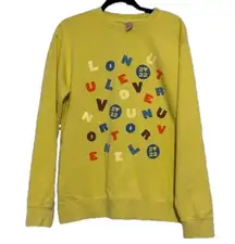 HARRY STYLES Love on Tour Yellow Alphabet Soup Crewneck Medium